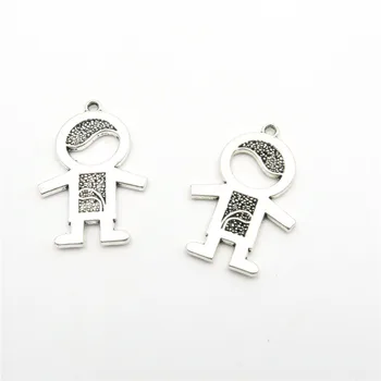 

Small cute Boy son pendants antique silver zamak jewelry finding D-3-60