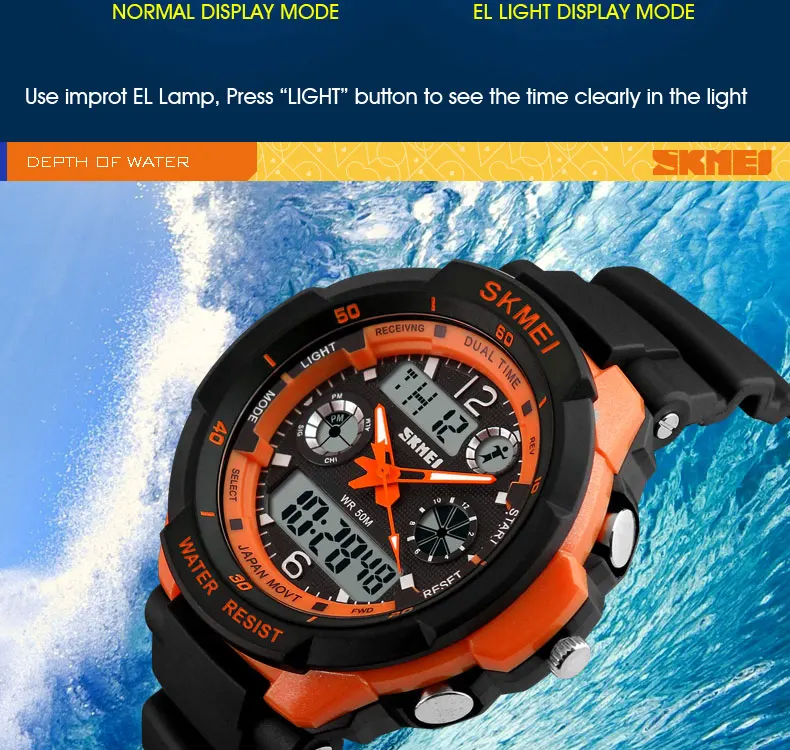 Цифровой спортивные часы Для мужчин модный топ Элитный бренд часы Водонепроницаемый Многофункциональный светодио дный Часы Хронограф