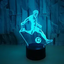 Красочная сенсорная 3d лампа Иллюзия светодиодный ночной Светильник USB настольная лампа для детей Детский подарок прикроватная Спальня футбол