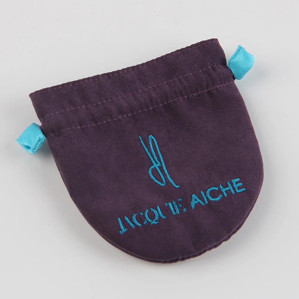 Custom / Wholesale print Logo Small velvet bag jewelry bag