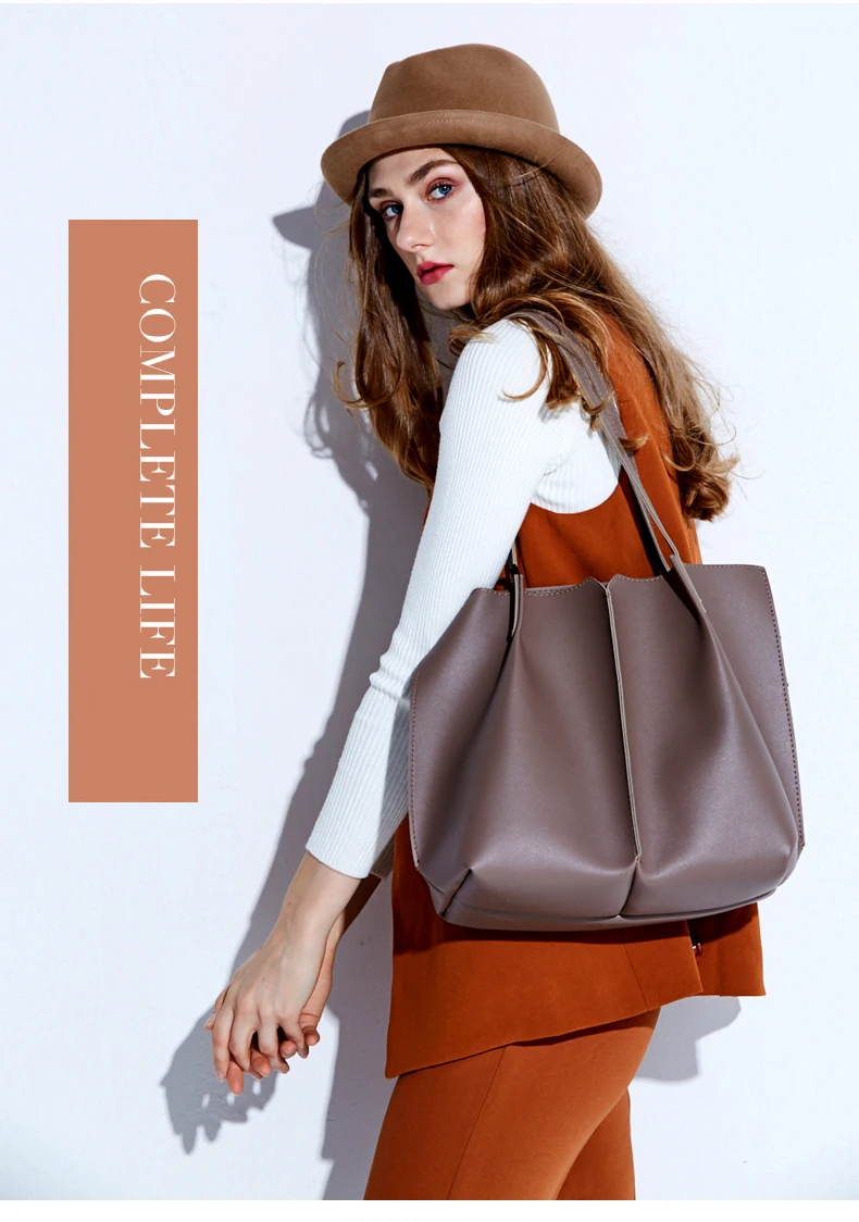 Женская сумка 2018 Новая женская натуральная кожаные сумочки брендовая дизайнерская женская сумка большая емкость сумки на плечо модная