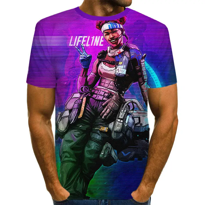 Футболка Apex Legends 3D для мужчин и женщин хит продаж 2019 уличная летняя футболка с
