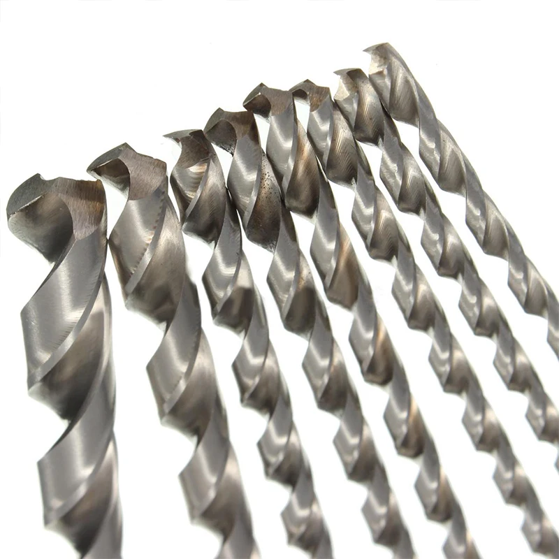 1pc HSS 200mm Straight Shank Round Twist Drill Bit for Metal Power Tools 4-10mm