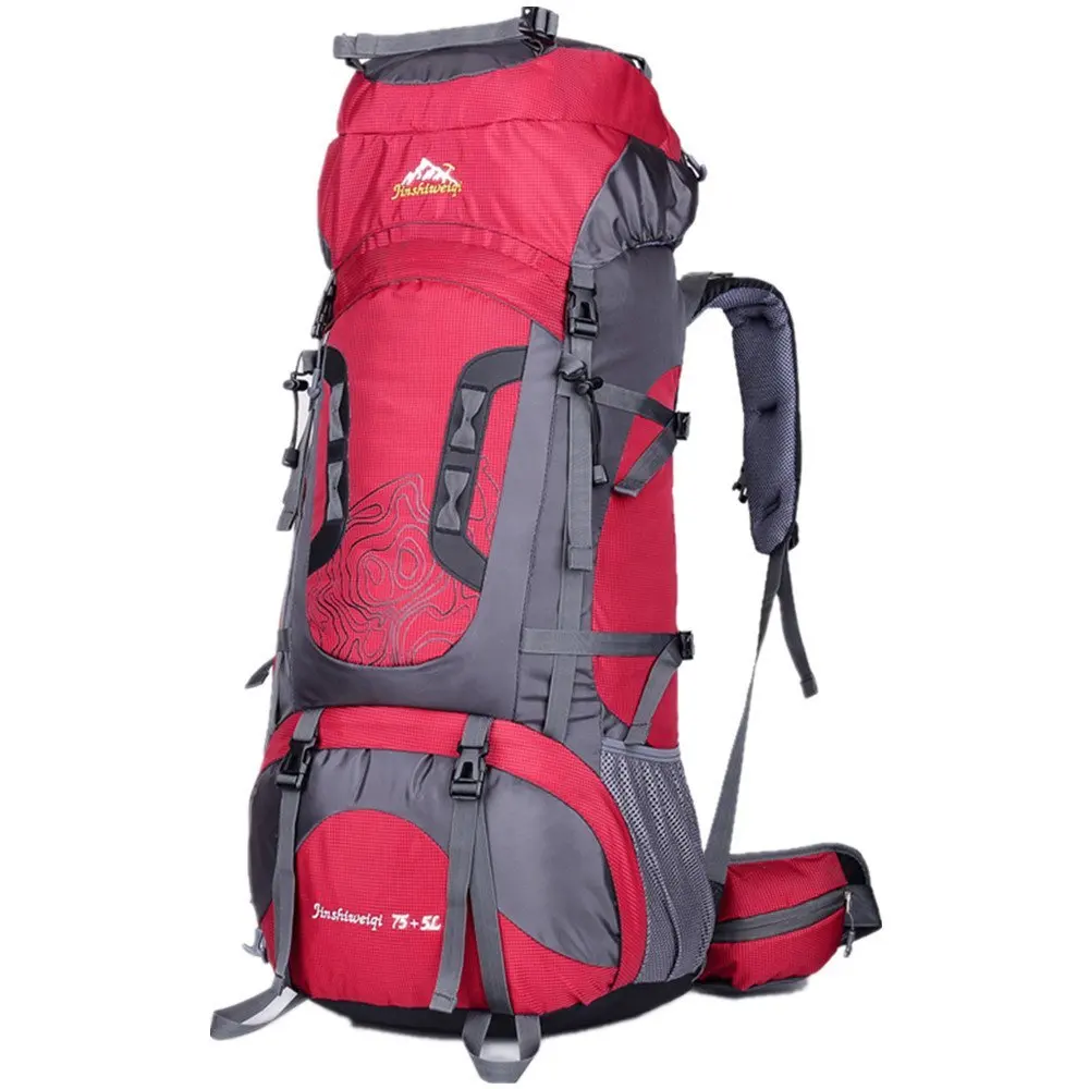 75+ 5L мужской женский уличный рюкзак, рюкзаки для альпинизма, походные рюкзаки, унисекс, для путешествий, большая емкость, для кемпинга, альпинизма, спортивная сумка - Цвет: Red