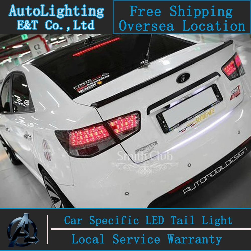 Car Styling Kia Forte tail lights 2010 2013 Cerato led tail light drl