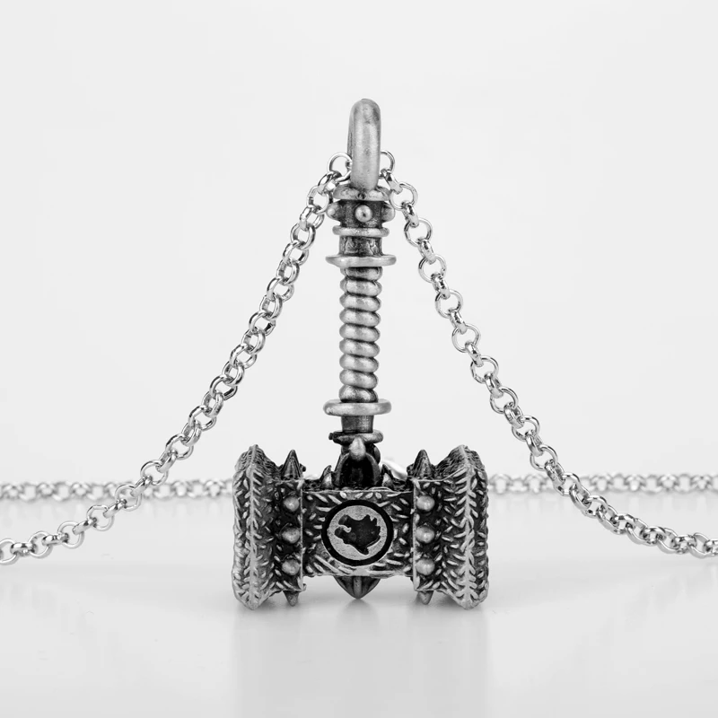 

Mens Solid Viking Thors Hammer Pendant Necklace Stainless Steel Vintage Mjolnir's Norse Mythology Jewelry-30