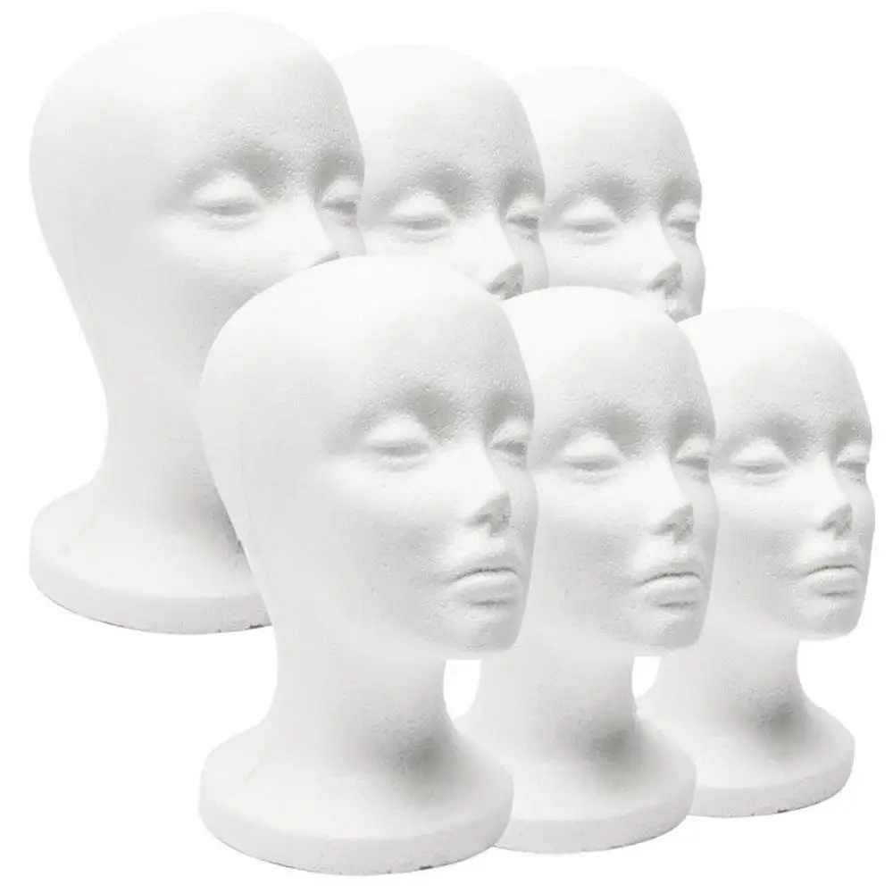 Female Foam Mannequin Head Model Hat Wig Jewelry Holder Shop Display Stand Rack foam mannequin head female mannequins