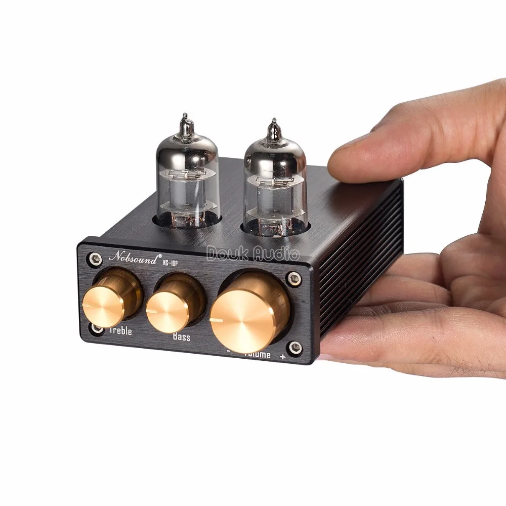 Nobsound NS-10P Мини Вакуумный ламповый предусилитель HiFi аудио 6J1 предусилитель клапана с высоким и басовым контролем тона черный аудиофил