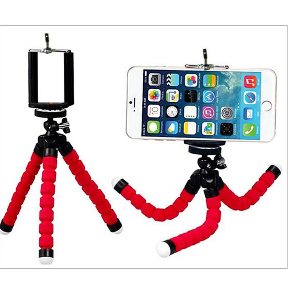 Universal Phone holder flexible tripod, camera stand red octopus for iphone mobile picture photo taking sport accessories