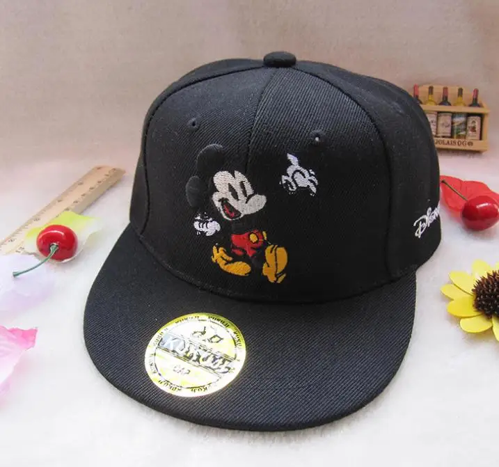 17 colors Children Cartoon Baseball Hat Mouse Mickey Kids Hat Boys and Girls Adjustable Baseball Caps Outdoor Sunscreen Hat - Цвет: Black 2