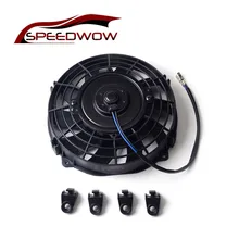 SPEEDWOW Универсальный " моторный радиатор двигателя масляный радиатор охлаждения электрический вытяжной вентилятор Радиатор Вентилятор охлаждения двигателя 12 в 80 Вт