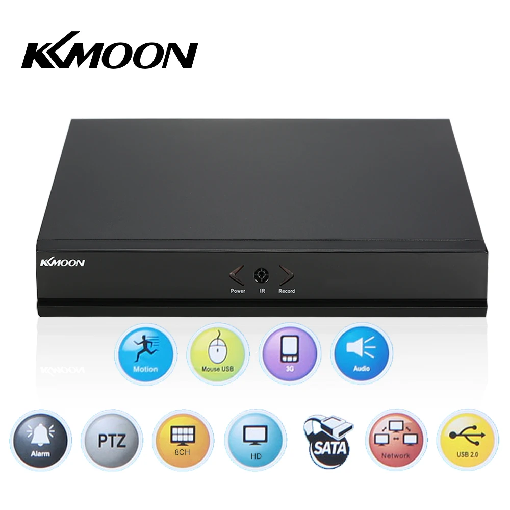 KKmoon 8CH 1080P NVR AHD TVI CVI DVR 5 в 1 цифровой видеорегистратор P2P облачная сеть Onvif