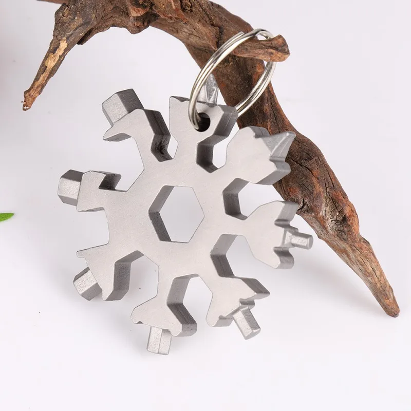 EDC Tool 18-in-1 multi-tool card combination Compact and portable outdoor products Snowflake EDC tool card EDC Tool 18-in-1 multi-tool card combination Compact and portable outdoor products Snowflake EDC tool card