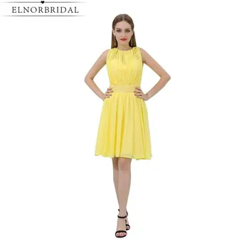 

Yellow Homecoming Dresses Cheap 2020 Vestido De Festa Curto Short Prom Dress Girls Graduation Party Gowns Free Shipping