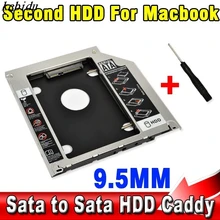 Kebidu 2nd HDD Caddy 9,5 мм второй SATA 2," SSD жесткий диск SSD HDD корпус для Apple Macbook Pro A1297 A1278 A1286 компакт-дисков Встроенная память