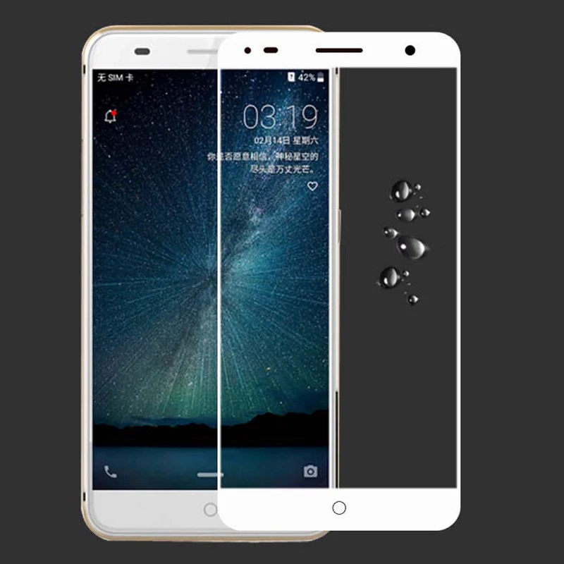 Закаленное стекло с полным покрытием для ZTE Blade V7 Plus 2 шт. защитная пленка экрана