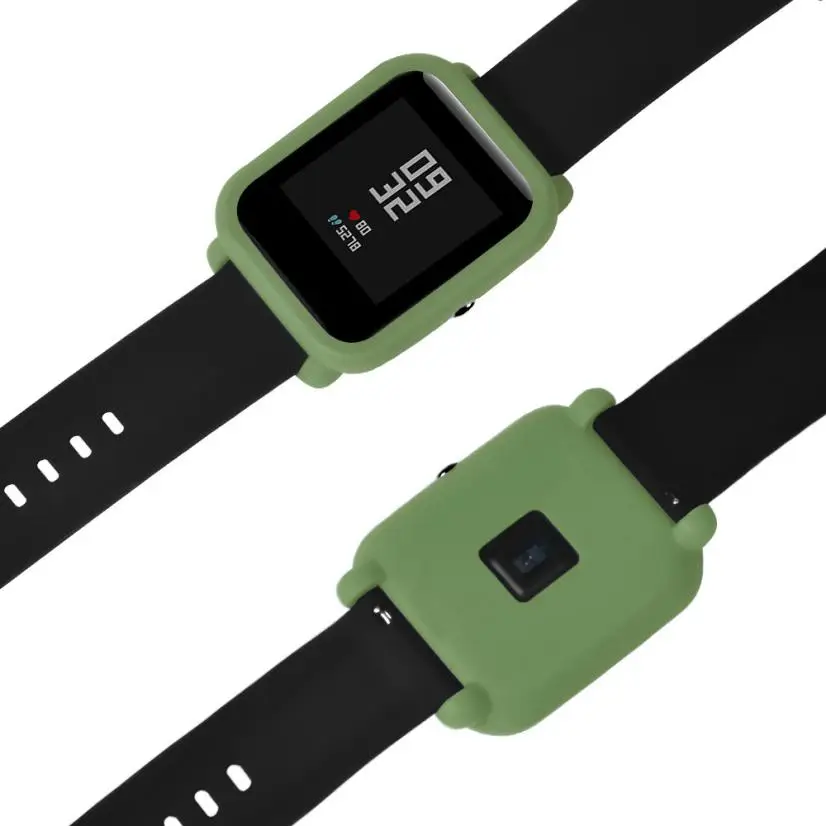 Мягкий защитный силиконовый чехол из ТПУ для Huami/Amazfit/Bip/Youth Watch носимые Устройства фитнес-браслет relogio - Цвет: A