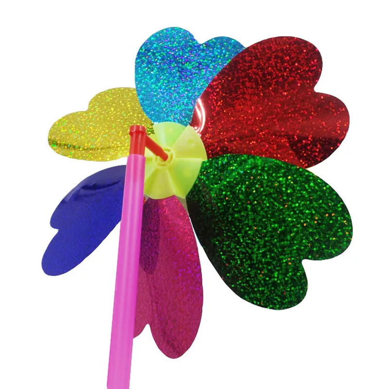 Красочные Блестки ветряная мельница Детские творческие открытый сад пластиковые мультфильм водонепроницаемые игрушки
