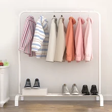 Simple estantería de pie para ropa de secado percha piso ropa Rack percha estante de almacenamiento muebles de dormitorio