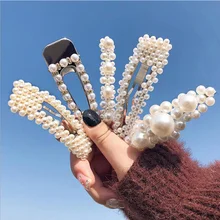 Популярные милые модные Имитационные шпильки с жемчугом для женщин и девушек, подарки, винтажные золотые заколки для волос, украшение для волос, подарок 1A005