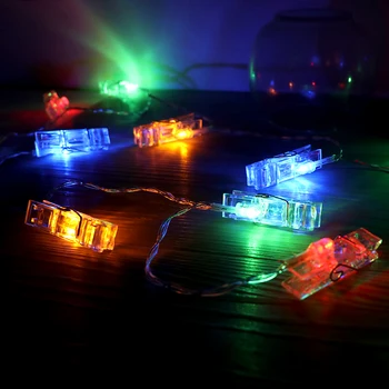 

1.5M 2M 3M Photo Clip Holder LED String lights For Christmas New Year Party Wedding Home Decoration Fairy lights Battery