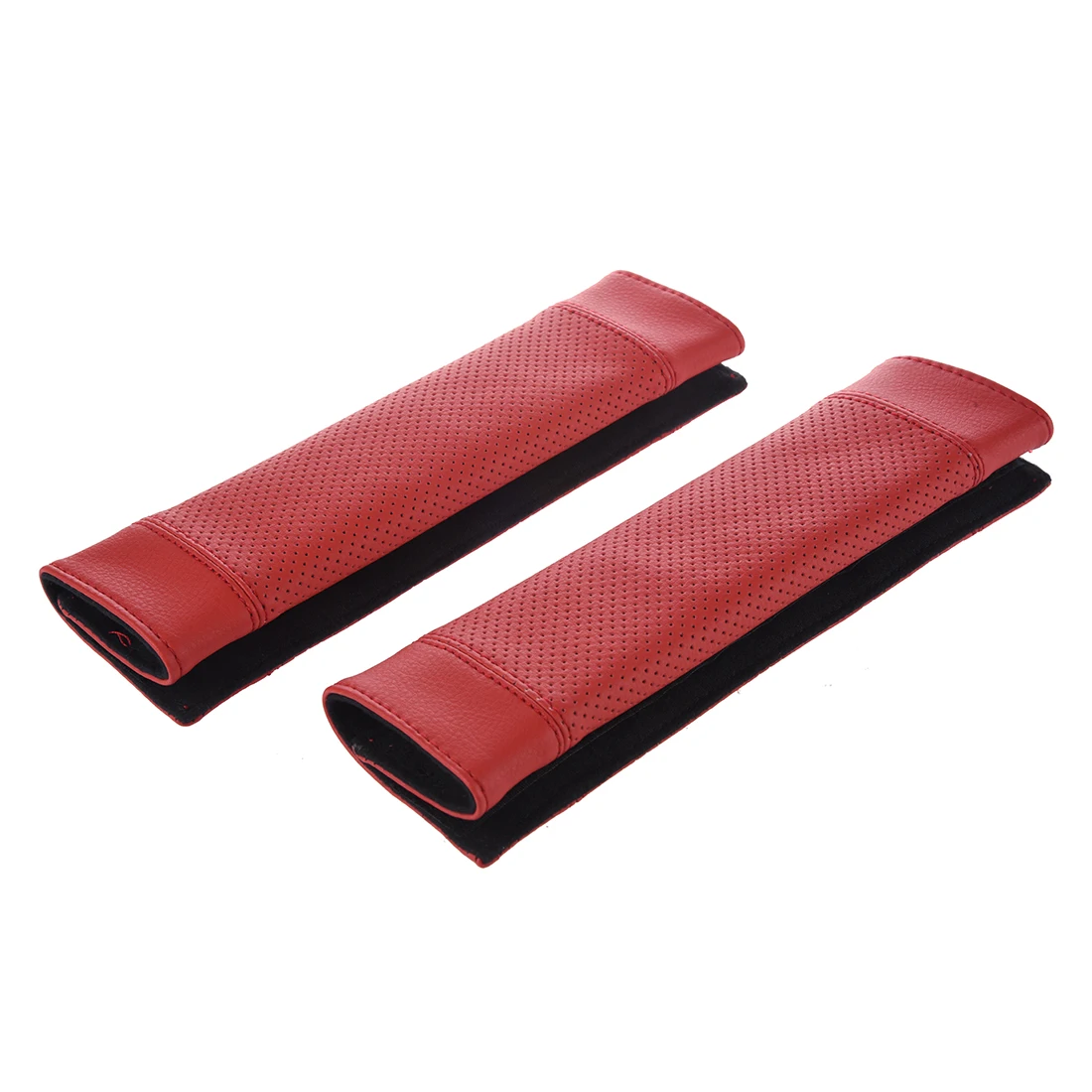 2Pcs PU Leather Car Seat Belt Shoulder pads Cover redin Seat Belts