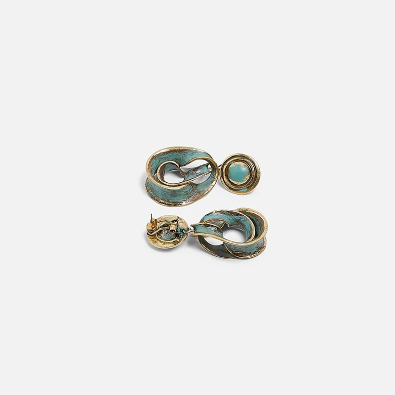 Женские винтажные серьги подвески ZA Bijoux Винтажные в этническом стиле для свадьбы