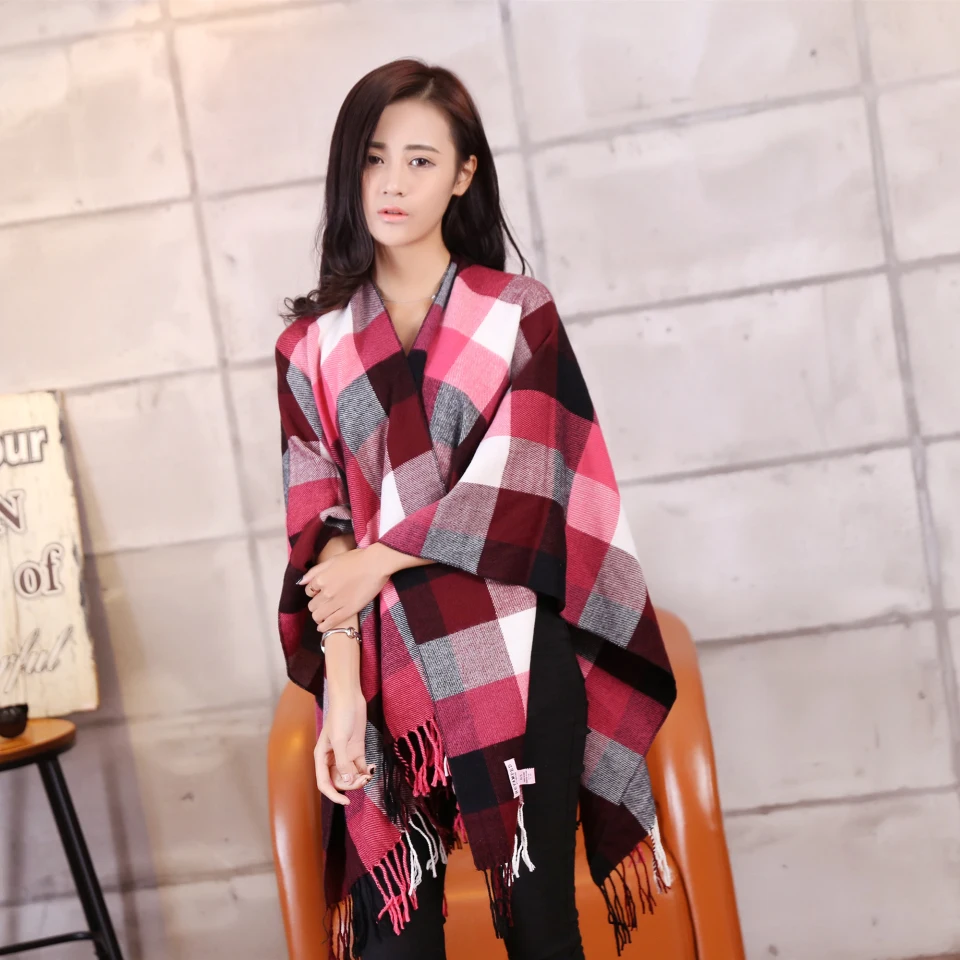 Winter 2015 font b tartan b font plaid scarf scarf Designer new designer men s basic