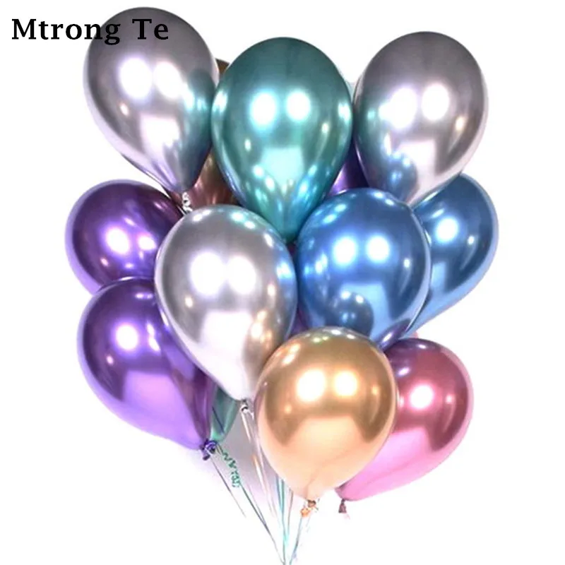 

10pcs 12inch NEW Metallic Latex Balloons Thick Pearly Metal Chrome Alloy Colors Photograph Wedding Party Decoration Balloons