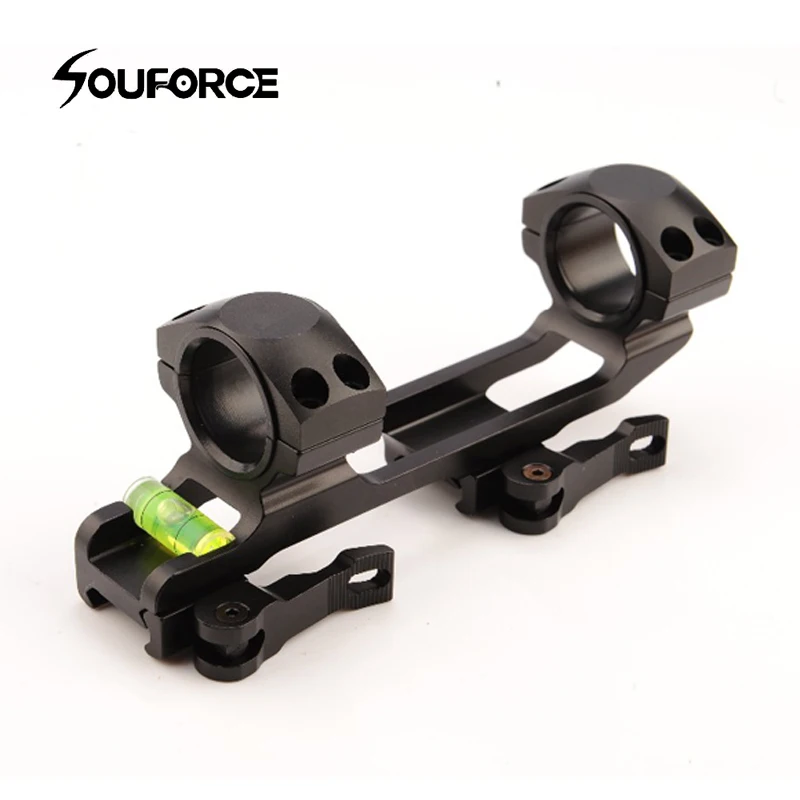 Ferroviário para Airsoft 30mm com Nível de Bolha Escopo Óptico Tático Montagem Anéis Diâmetro 25.4 - Caber 20mm Picatinny Rifle Ar15 Caça 7 Acessórios e suporte de extensão