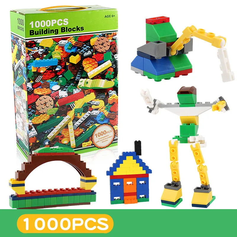 

1000Pcs DIY City Creative Bricks Bulk Sets LegoINGLs Building Blocks Creator BasePlate Parts Toys for Children Christmas Gifts