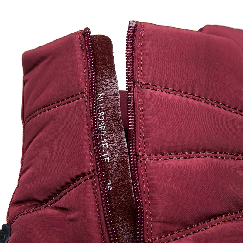 AIMEIGAO High Quality Warm Fur Snow Boots Women Plush Insole Waterproof Boots Platform Heels Red Black Winter Women Boots