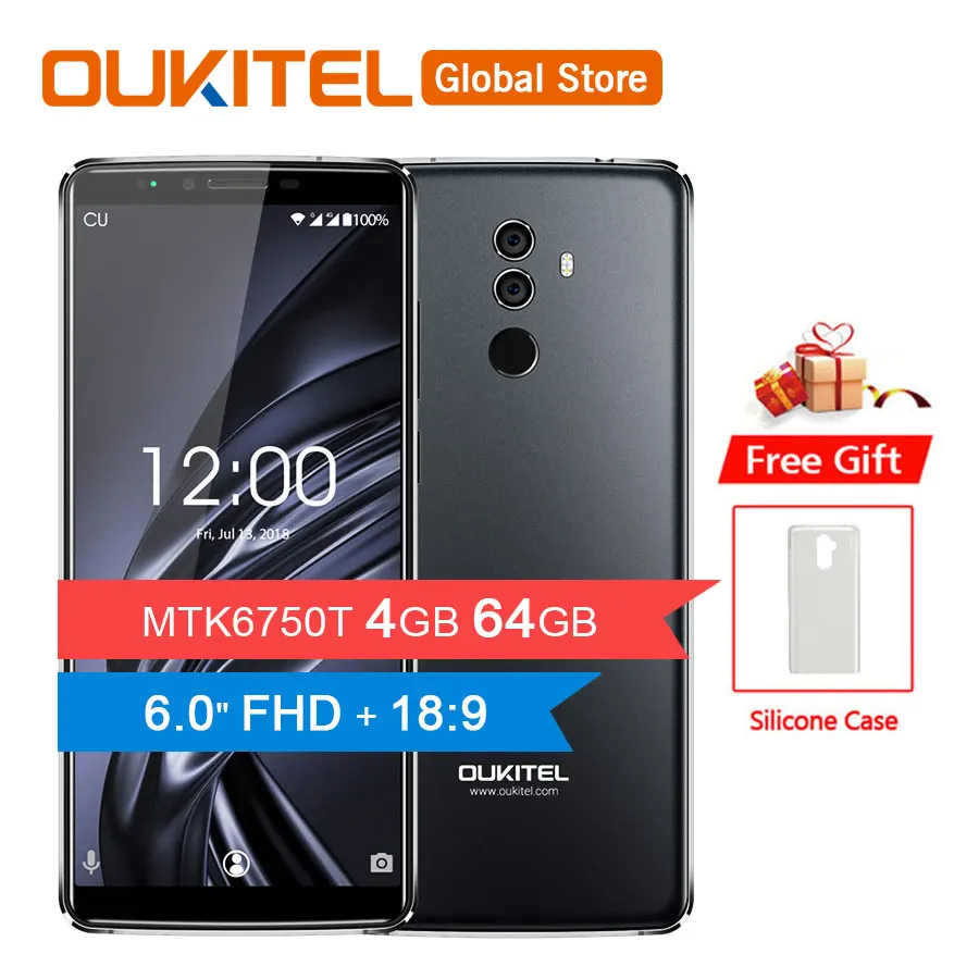 OUKITEL K8 18:9 Full Display 6 0 'FHD 4 Гб ОЗУ 64 ПЗУ MT6750T Восьмиядерный 13 МП + 5 Мп Распознавание