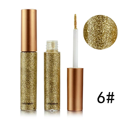 OSHIONER 10 Colors Glitter Liquid Eyeliner Long Lasting Waterproof Shimmer Sparkling Metallic Colorful Eyeliner Pen Eye Shadow - Цвет: 6