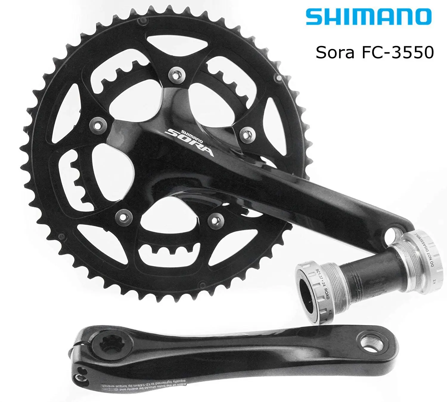 

Shimano Sora FC-3550 9 Speed Road Bike Compact Crankset + BB 50/34T 170mm NEW