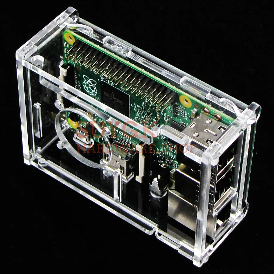 Прозрачный акриловый чехол для Raspberry PI 2 PI3 Model B 3B с чехлом корпуса накладка
