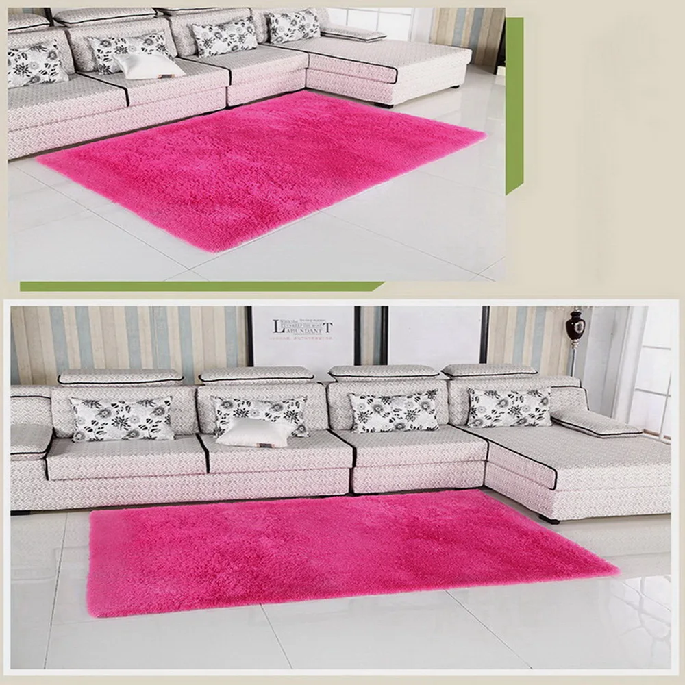 Living Room Carpet Stylish Solid Color Soft and Comfortable Bedroom