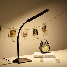 Wood Grain Reading LED Desk Lamp 8W Flexible Table Lamp Memory Function Touch Sensitive 5 Dimming