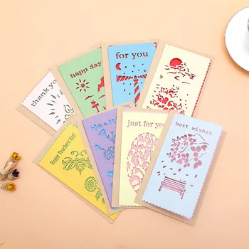 

5pcs Wholesale Teacher's Day Valentine's Day Card Card with Envelope Birthday Card New Year Stereo Greeting Card