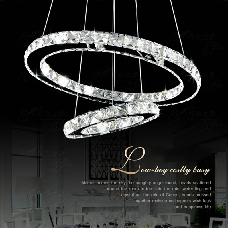 Modern Chandelierledcrystal Ring Chandelier Crystal Light Ring Chandelier Crystal Light