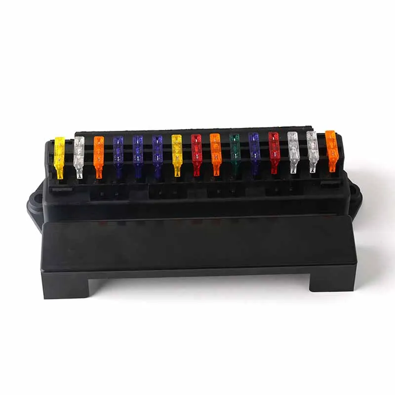 Universal do Fusível da Caixa do Suporte do Fusível do Bloco da Caixa do Fusível 15way com Fusível Acessório Caixa Fusível 12v & Terminal da do 6 do fusível 12v 15way com fusível & terminal