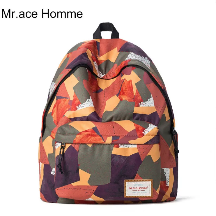 Mr Ace Homme brand Nylon Red School Backpack Waterproof Female Back Pack 14 Inch Laptop High