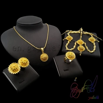 

Yulaili Beautiful New Decorousness Fashion Elizabeth Elegant Beauty Avatar Coin design Italian Golden Oval Jewelry Sets