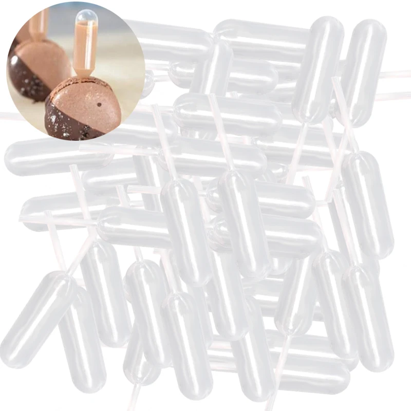 50/100 шт 4 мл Пластиковые пережимные Пипетки Капельницы одноразовые пипетки для клубничный кекс мороженое крем-шоколад