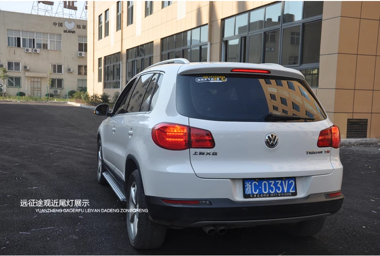 Автомобильный Стайлинг для Volkswagen Tiguan задних сигнальных огней, 2010- VW Tiguan светодиодный задний фонарь светодиодный DRL+ тормоз+ Парк+ сигнал светодиодный свет