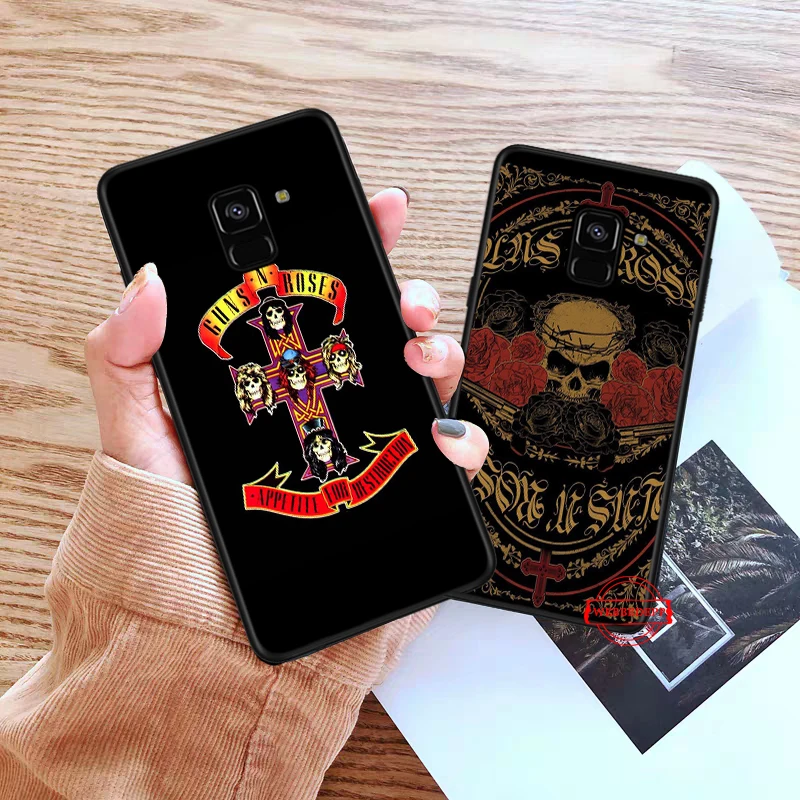 Силиконовый чехол Guns n roses для Samsung A3 A5 A10S A20S A30S A50S A6 Plus 2018 A7 A8 A9 A10 A30 A40 A50 A70 J6|Бамперы|