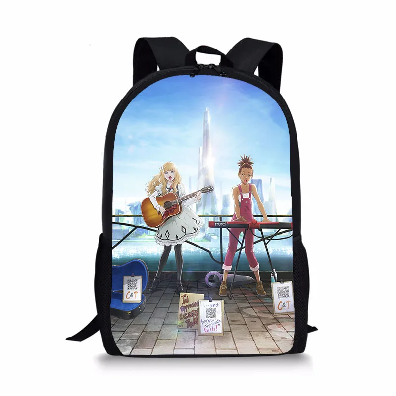 

New Japanese Anime Carole & Tuesday Backpack School Shoulder Bag Backpack Teenage Student Girl's Men's Backpack Book Bag