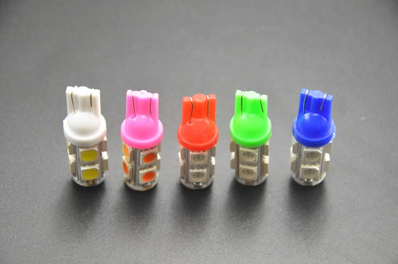 10x Автомобильный свет T10 W5W 5050 9SMD светодиодные лампы авто cob маркер 194 501 Клин для