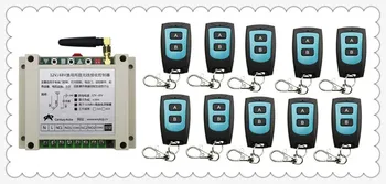 

New DC12V 24V 36V 48V 10A 2CH Radio Controller RF Wireless Relay Remote Control Switch 315 MHZ 433 MHZ 10 Transmitter+1 Receiver