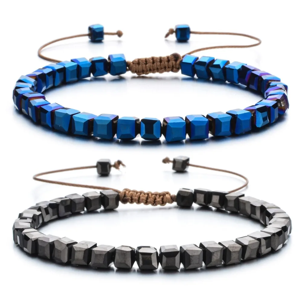 

ZMZY 2pcs Mixed Crystal Glass Stone Beads Bracelet Friendship Bracelets for Women Gift Colorful Boho Style Party Luxury Jewelry